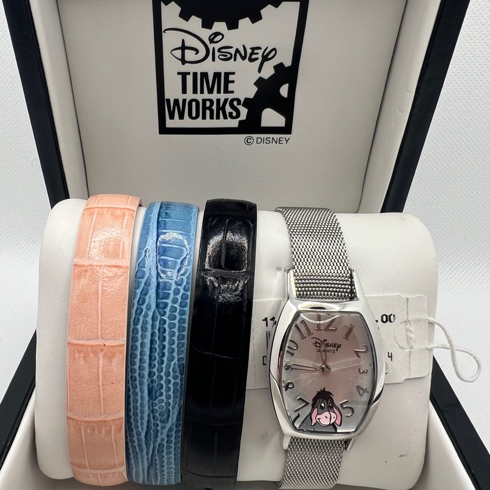 Vintage Disney Time Works Changeable Band Eeyore Watch